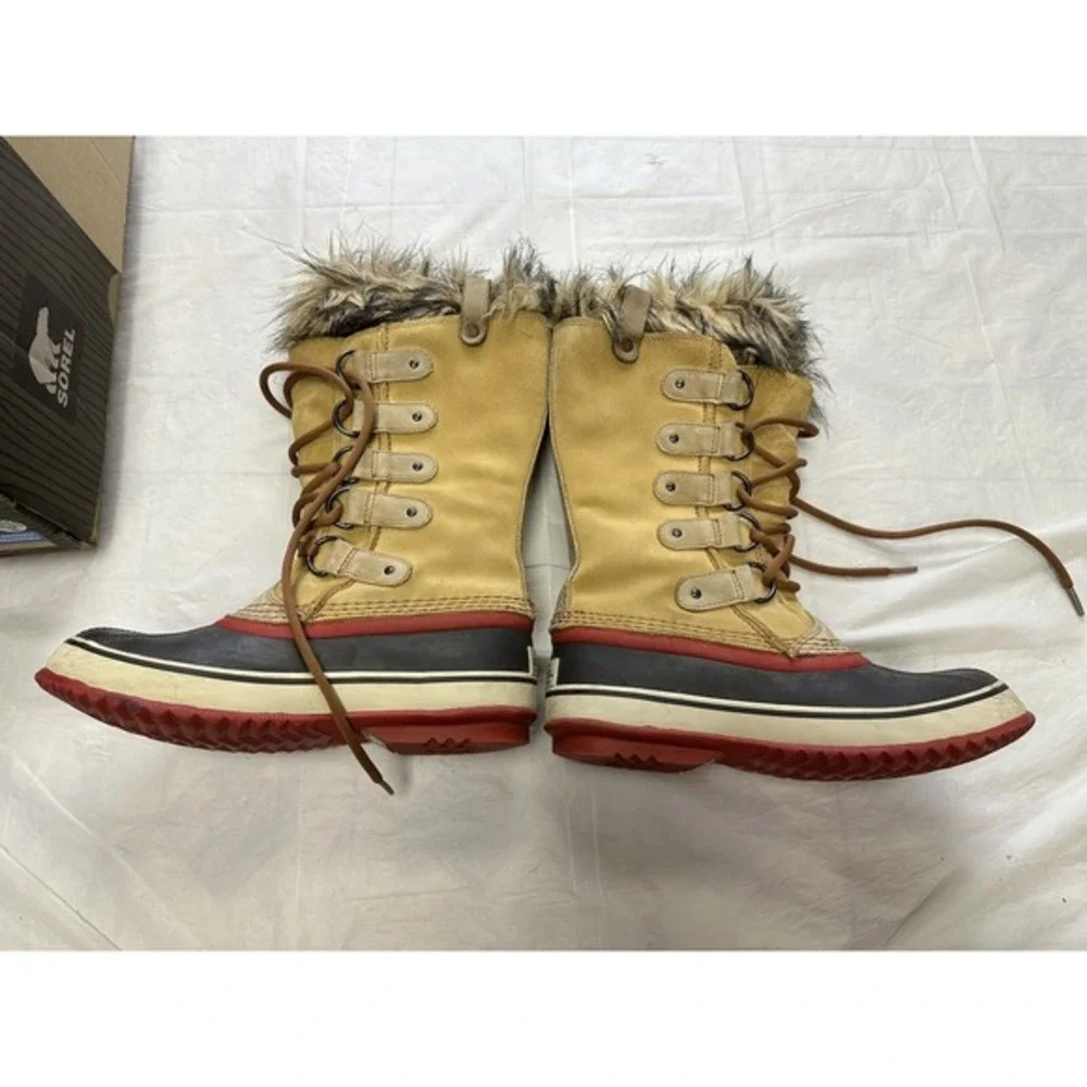 Sorel Joan Of Arctic Boots Womens Size 7‎ Taffy Insulated Waterproof Winter